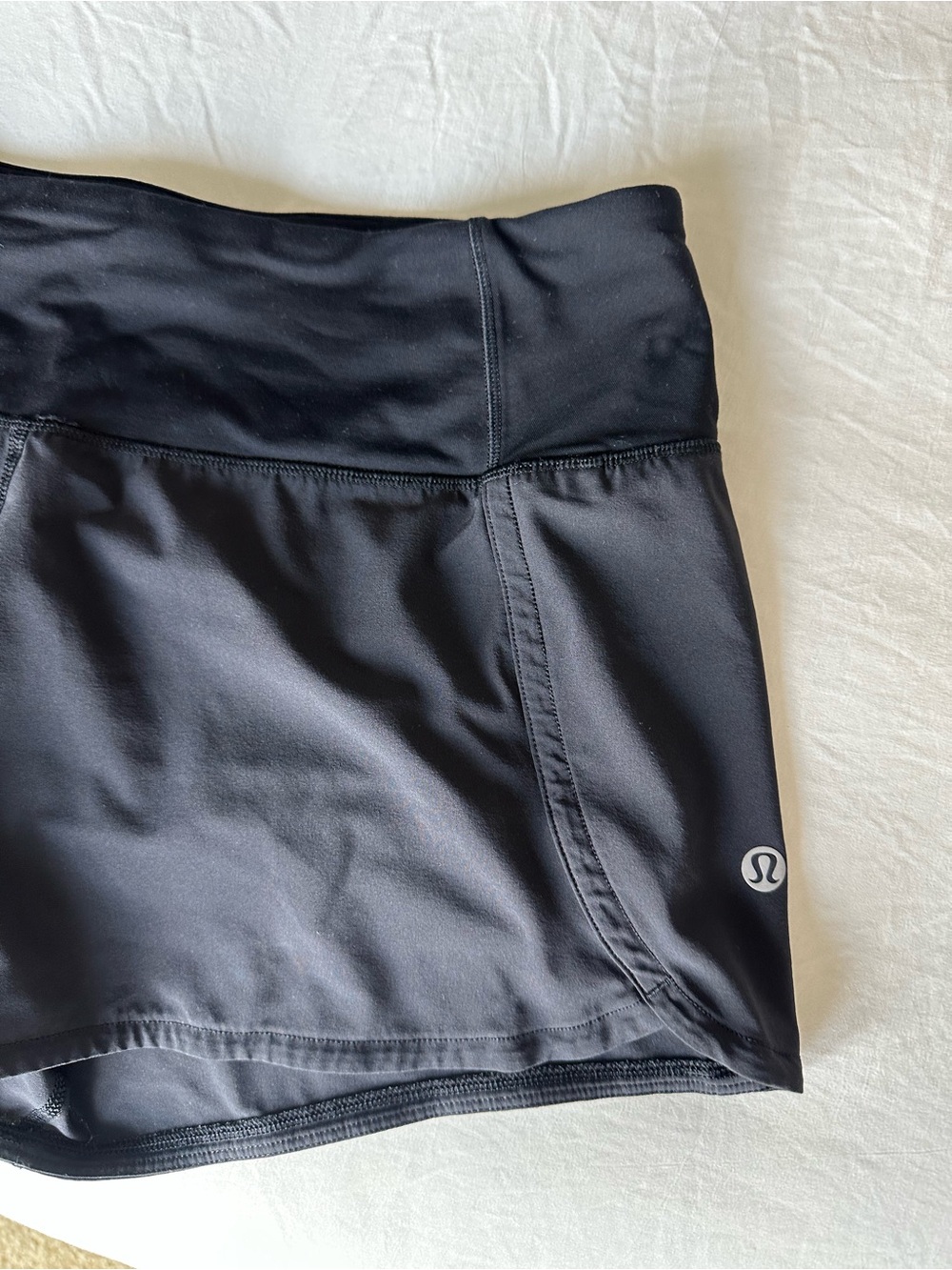 lululemon athletica Black Athletic Shorts with Subtle Logo